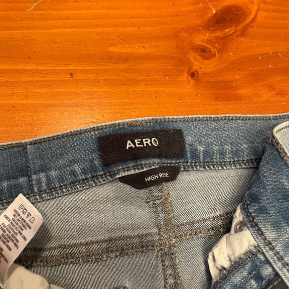 Aero Women's High-Rise Light Blue Jeans Size 000 Short - Picture 2 of 5